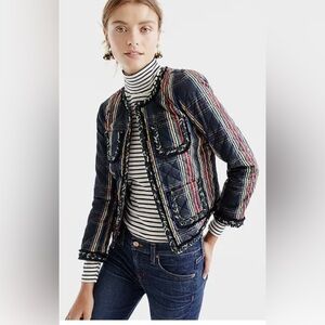 J.Crew Quilted Plaid  Jacket